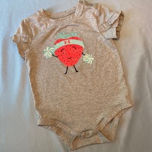 Under Armour baby girl onesie grey size‎ 9-12 month